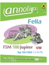 Fella Mähdrescher FSM 180 Jupiter & VW Boxermotor Typ 122/2 Bild- Bedienungsanleitung & Wartungsanleitung & Bild- Ersatzteilliste - annoligno 1052